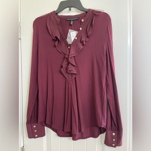 White House Black Market medium burgundy top
